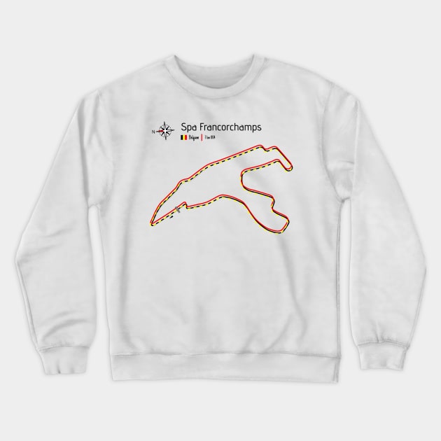 Racetrack - Spa Francorchamps Belgium Crewneck Sweatshirt by Aurealis